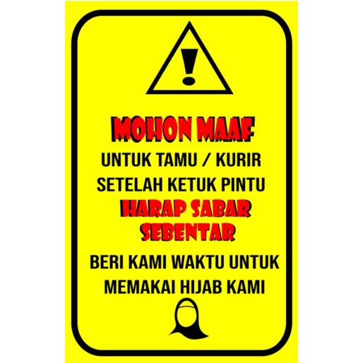 Stiker Tamu / Kurir