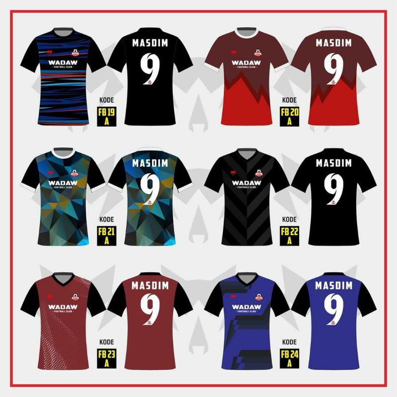 Baju Bola Futsal Custom satuan/lusinan