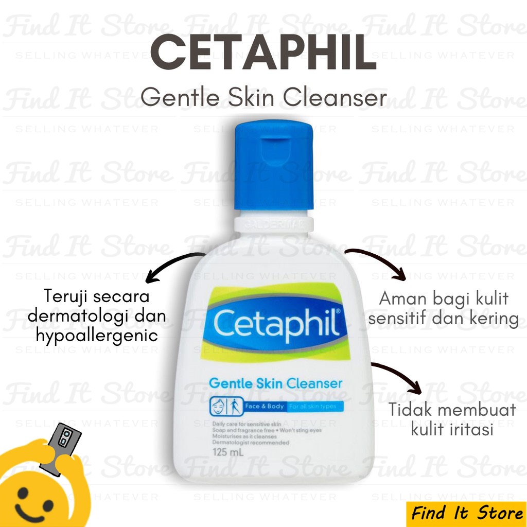 Cetaphil Gentle Skin Cleanser Sabun Cuci Muka 59ml 125ml 250ml BPOM