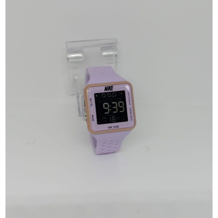 (Terima Cod)Jam Tangan Wanita/Pria Nike Sergi Digital Strap Rubber(Dikirim Jakarta)