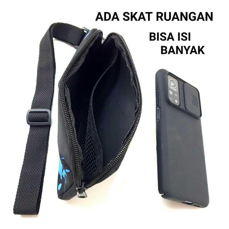 FASHIONSTOREKU TAS LEVEL HANGING WALLET PAINT 2 RUANG BISA MUAT HANDPHONE