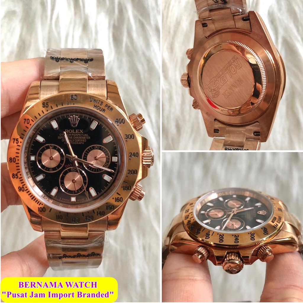HOT PROMO  JAM TANGAN KASUAL PRIA ROLEX DAYTONA STAINLESS MATIC DIAMETER 42MM JAM TANGAN KASUAL PRIA