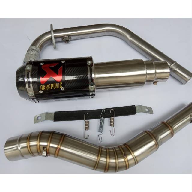 Knalpot racing akrapovic lorenzo carbon for vixion full system