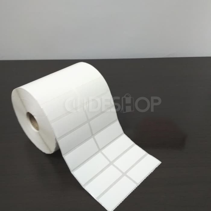 STICKER LABEL BARCODE SEMICOATED 52 X 25 - 2 LINE - KERTAS STICKER LABEL SEMICOATED