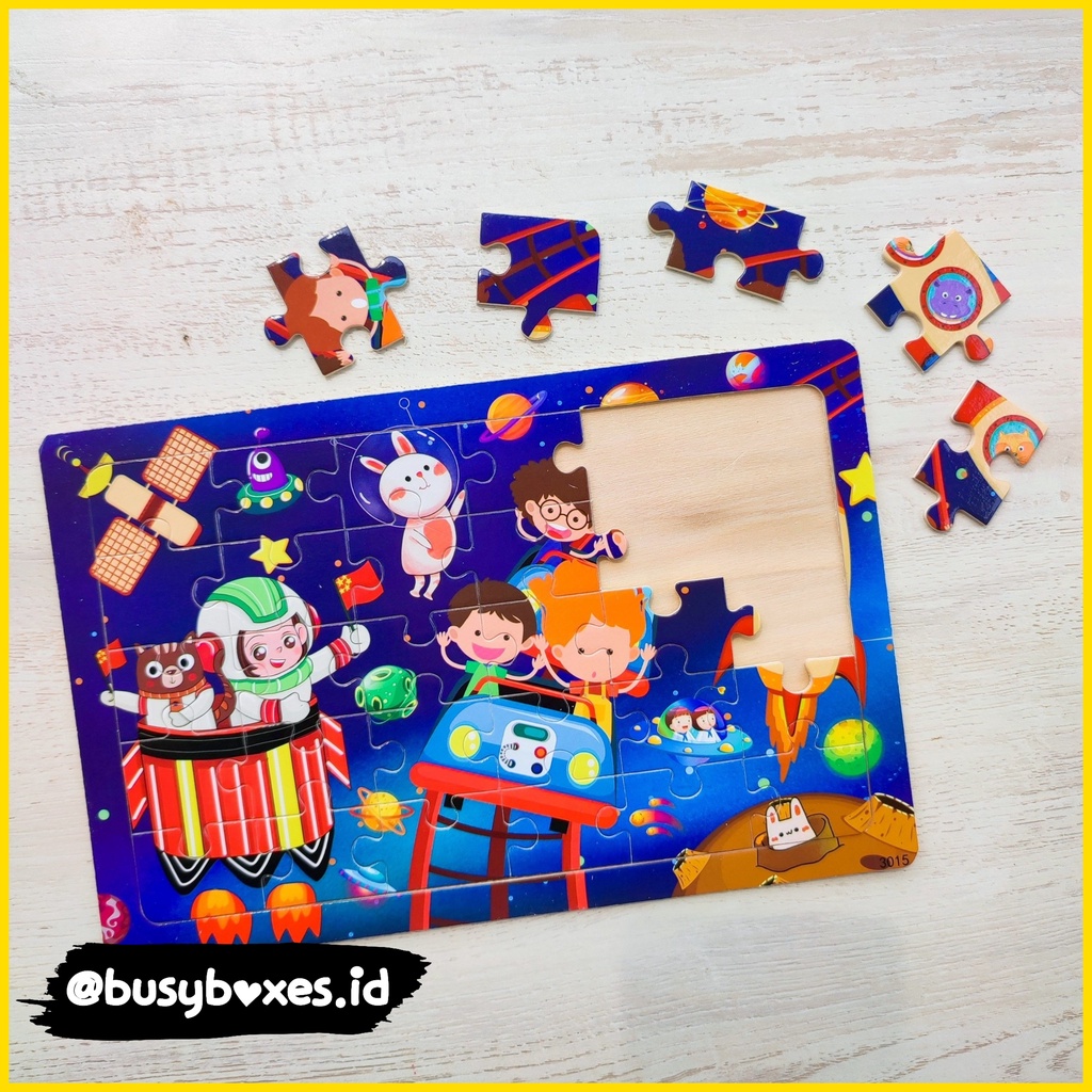 [busyboxes.id] Mainan Edukasi Puzzle Luar Angkasa Space Mainan Montessori Preschool