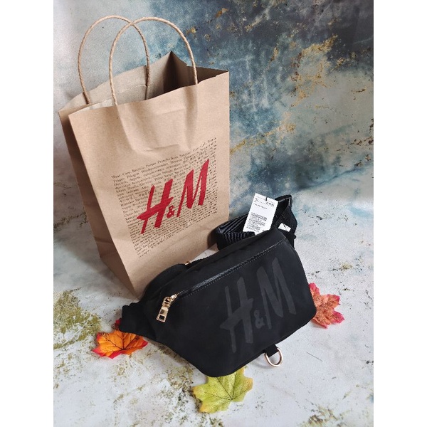 Jual H&M WAISTBAG Velvet ORI / TAS PINGGANG HNM / WAIST BAG HM