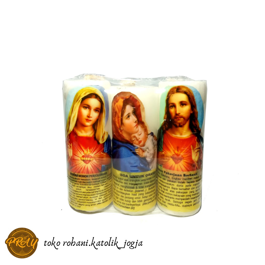 LILIN DOA KATOLIK - 8 CM ISI 3/LILIN DOA MURAH/LILIN BERGAMBAR