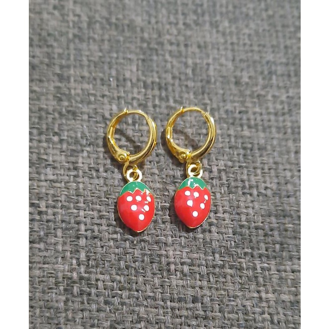 Anting Anak-anak Model Strowberry