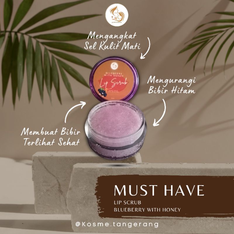 Lip Scrub Bibir Blueberry / Lip Scrub Bibir