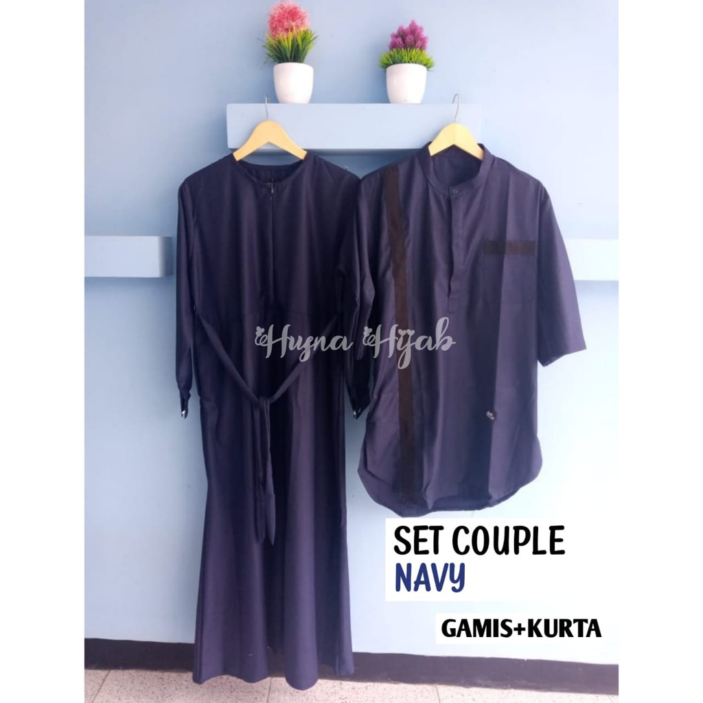 [HUSNA HIJAB] COUPLE Gamis &amp; Koko Qurta TANPA Khimar / Couple Gamis dan  Baju Koko