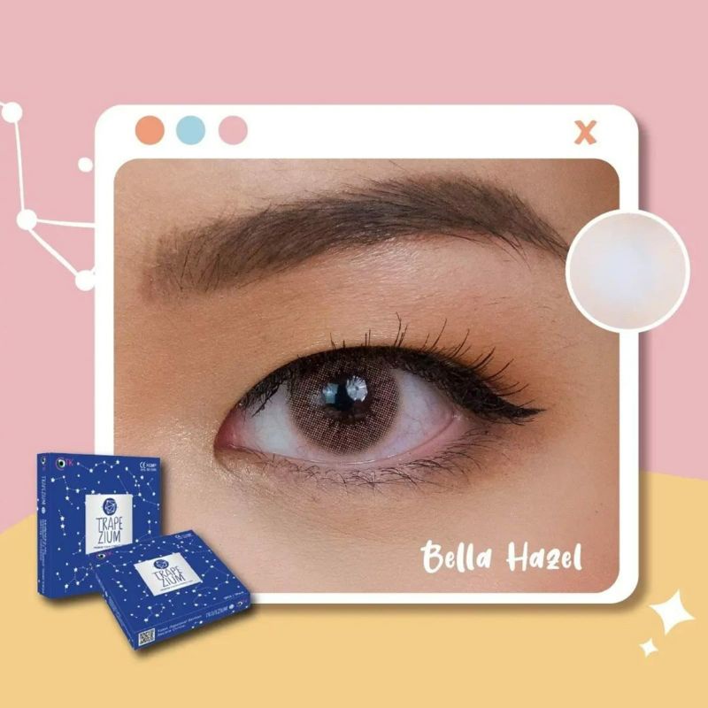 Softlens TRAPEZIUM 14.5 MM BELLA HAZEL MINUS -0.50 S.D -6.00 by CTK