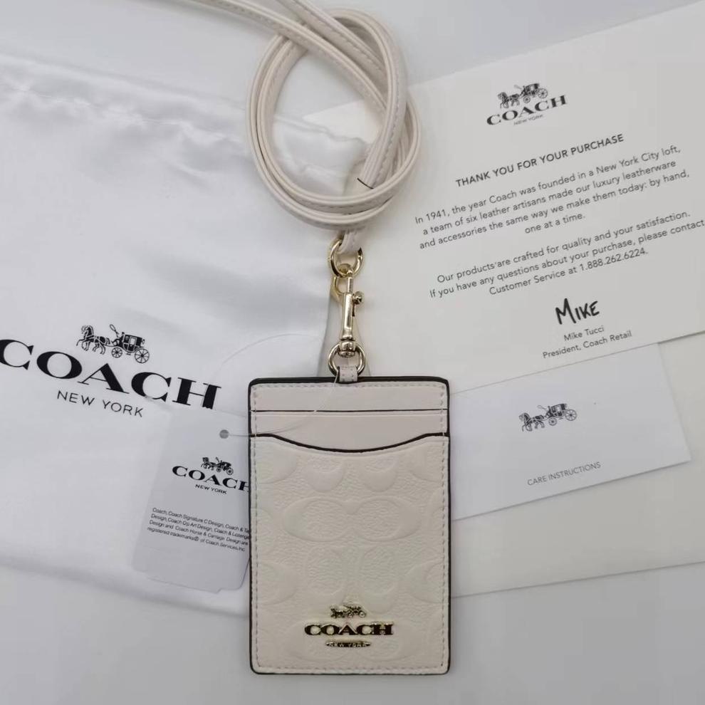 

ㅱ Baru!!! Coach Metal LOGO Lanyard ID Card Holder Name Tag Delapan Warna READY 3493 ♚