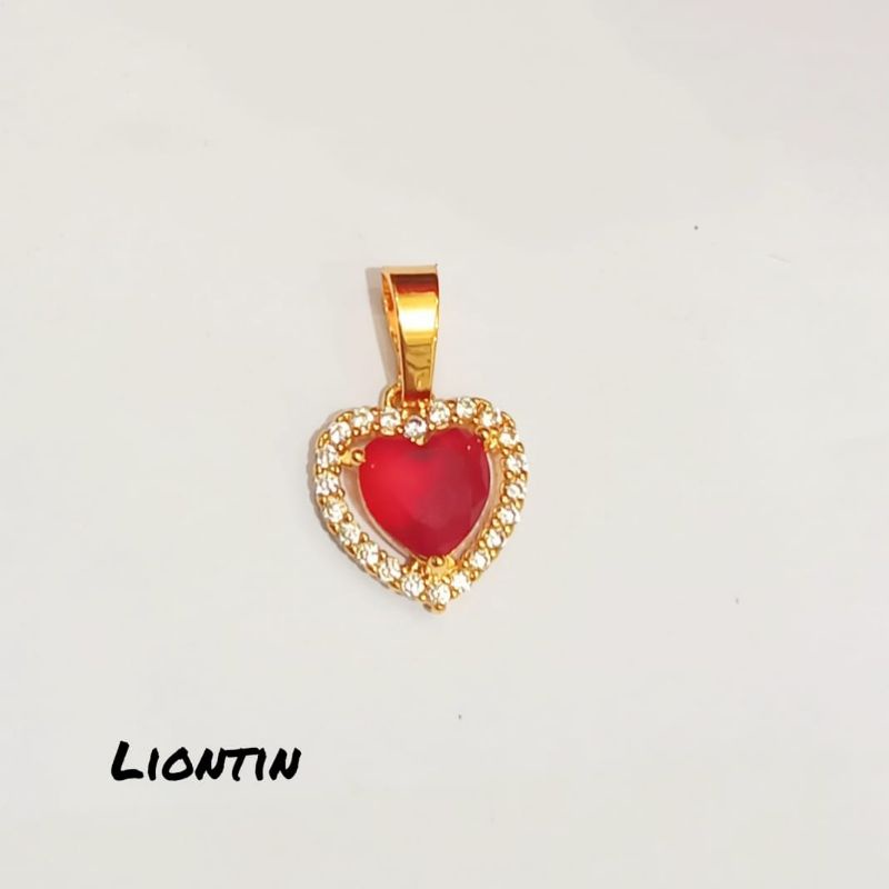 Kalung Dewasa+Liontin permata motif modern logam emas anti karat