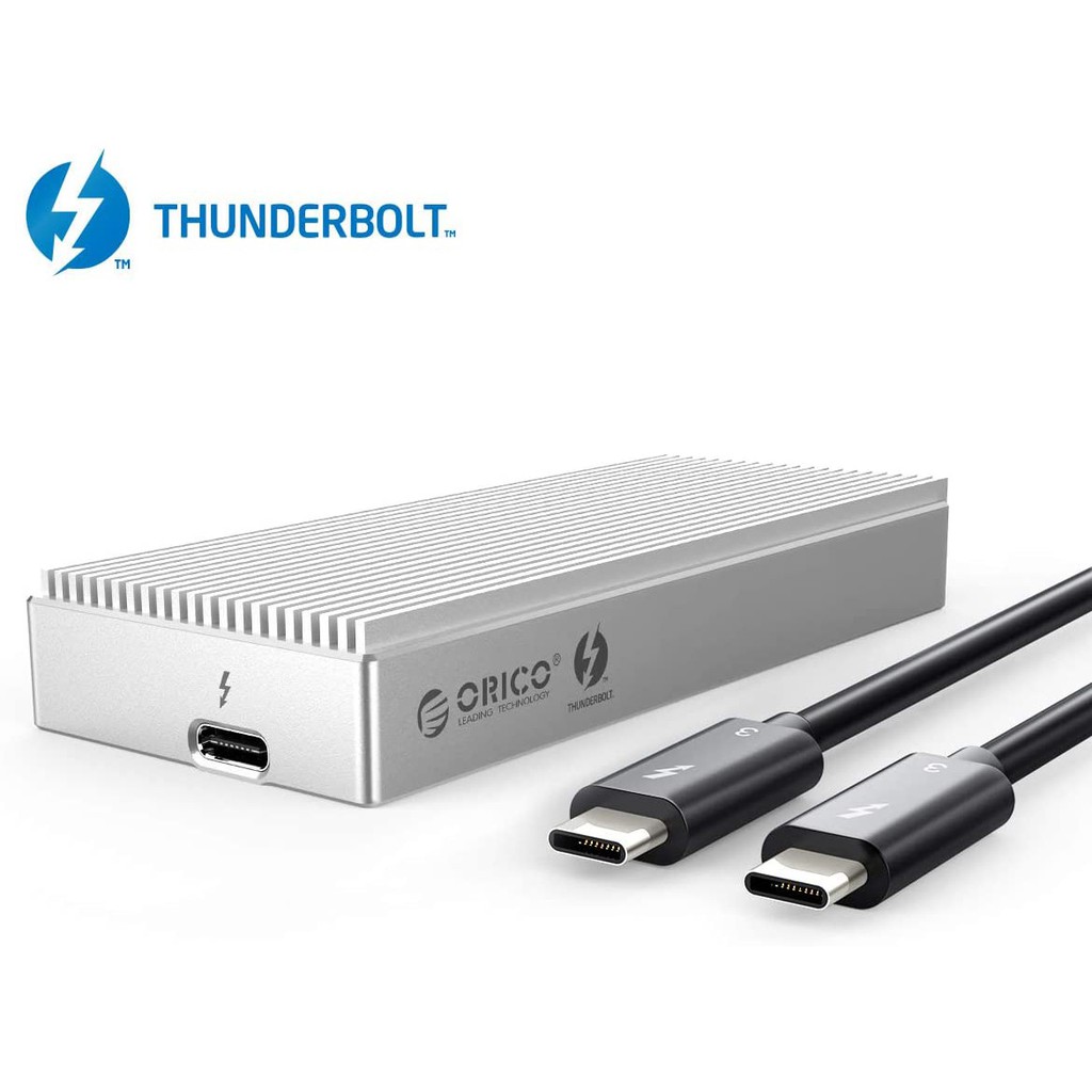 Case Ssd m.2 external orico nvme thunderbolt 3 Type-c 40Gbps enclosure M-key aluminium scm2t3-g40