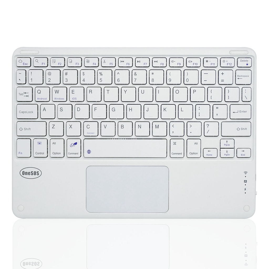 PAKET SUPER LENGKAP Keyboard Wireless Bluetooth Touchpad / Trackpad For Tablet Smartphone Komputer Laptop Universal 9.4&quot;