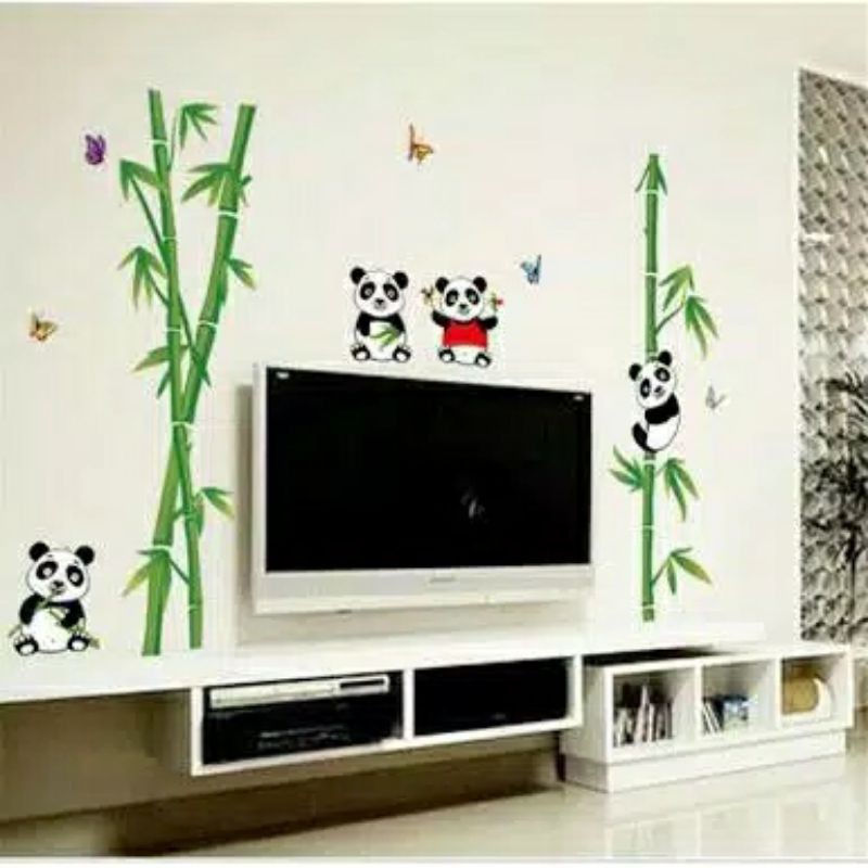 BAMBOO PANDA WALLSTICKER WALL STICKER STIKER DINDING PANDA BAMBU