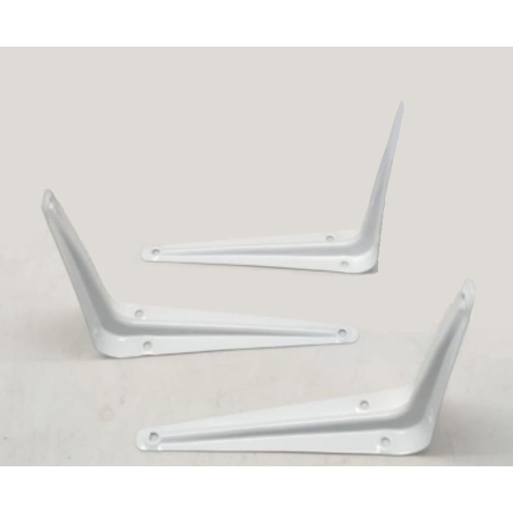 SIKU DLX DINDING per pasang  (2 pcs) , Siku Rak BESI BUKU L BRACKET AMBALAN PENYIMPANAN GANTUNG DIND