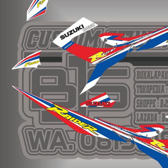 [COD] stiker sticker striping satria fu facelift flag thailand