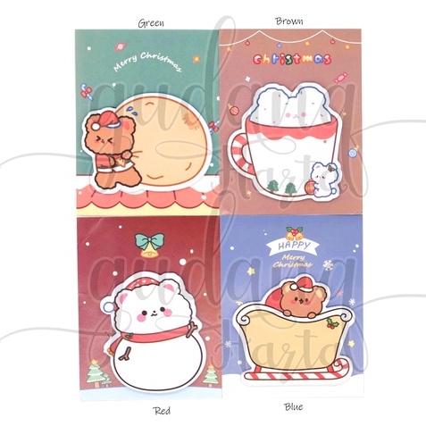 Sticky Notes Natal Fluffy Notes Motif Christmas Snow Santa Deer DIY GH 301499