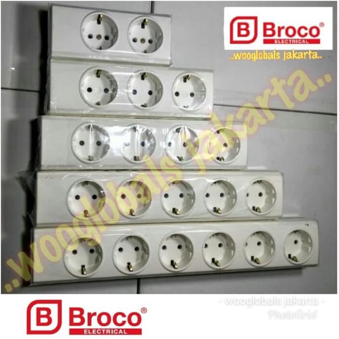 STOPKONTAK ARDE BROCO 6 LOBANG TERMINAL COLOKAN KUNINGAN ORIGINAL SNI