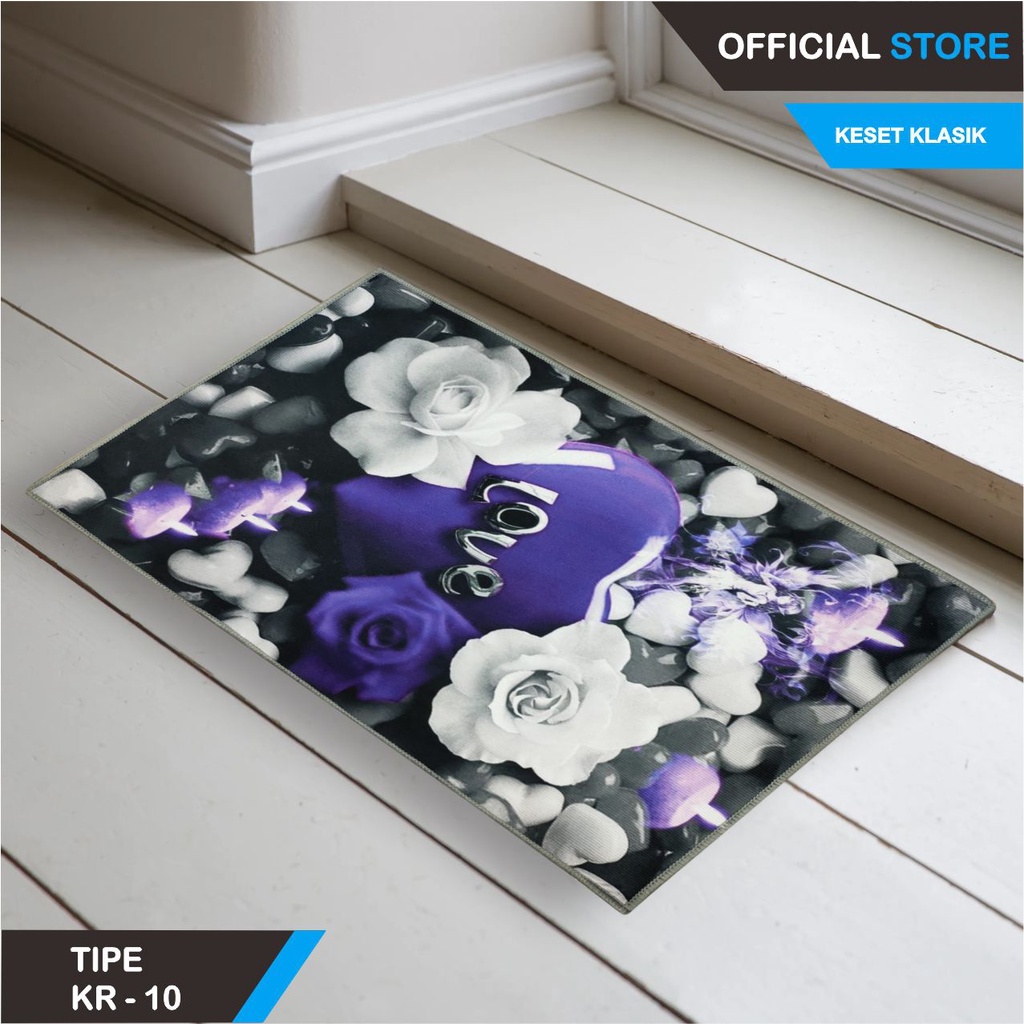 Keset Klasik Anti Slip Banyak Motif Modern Ukuran 40x60CM