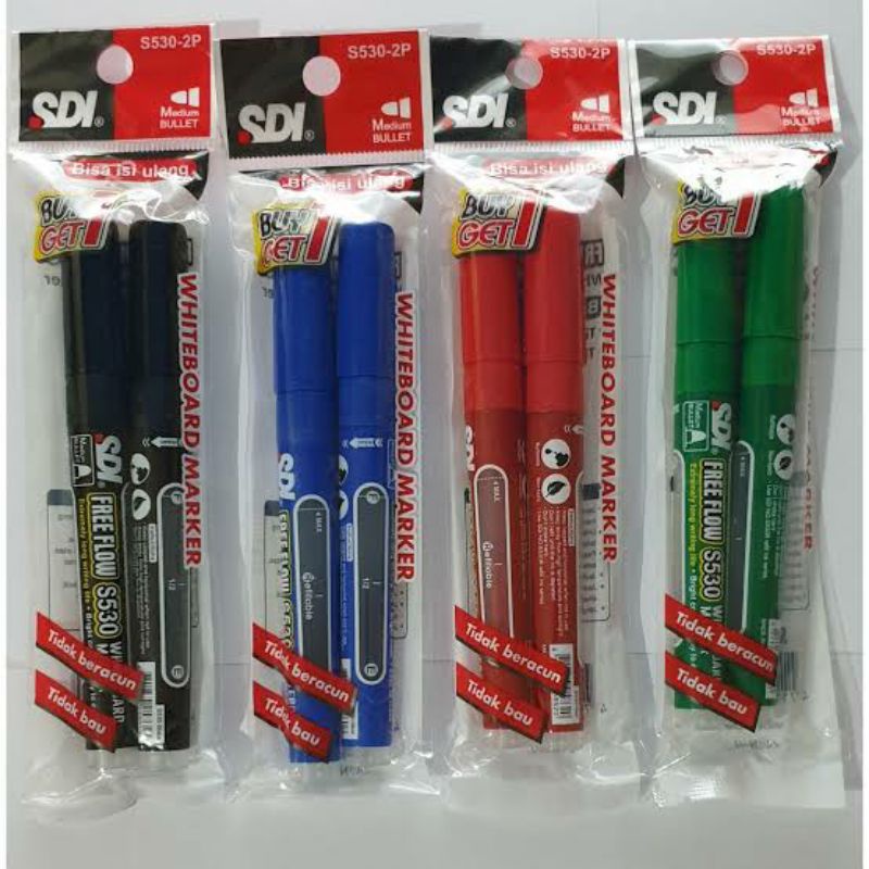 

Spidol White board S530VP Sdi Hitam biru merah/BISA DIHAPUS