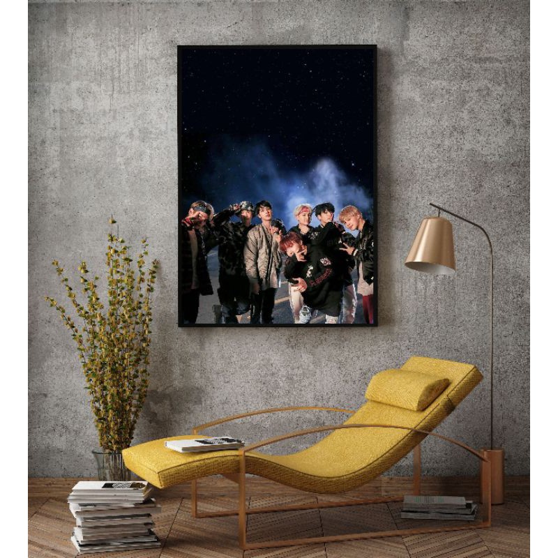 Poster kayu bts ukuran besar A3+, hiasan dinding bts ukuran besar A3+, hiasan dinding custom A3+