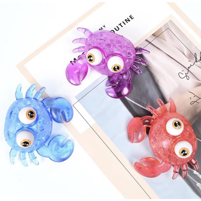 Squishy Crab Kepiting Orbeez Animal Binatang Fidget Toys Mainan Anak Pop It New Stress Ball Vent Viral