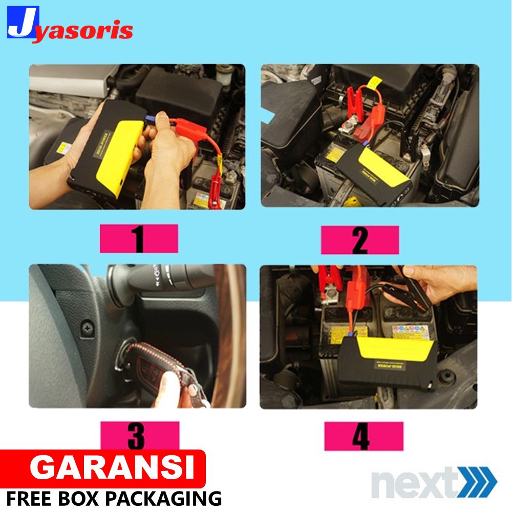 POWER BANK MOBIL JUMPER POWERBANK CAR JUMPER AKI MOBIL JUMP STARTER 50800MAH INCLUDE AIR PUMP JS135