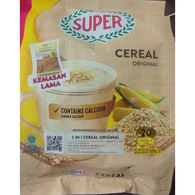 

Instant cereals gandum SUPER all in one 20scht