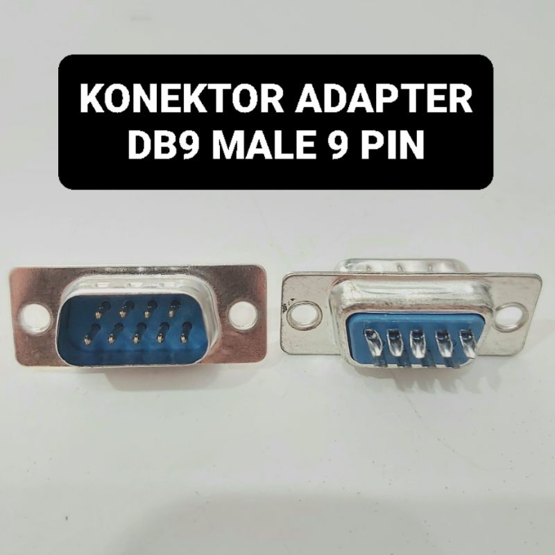 Konektor Adapter DB9 Male Soket Jantan 9 Pin