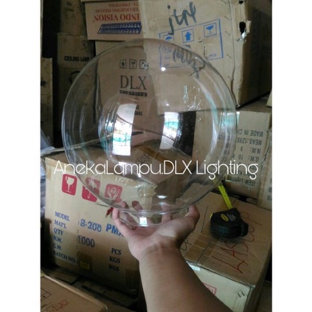 Hanya kaca diameter 30 cm Lampu taman Bulat bening bola dlx lighting