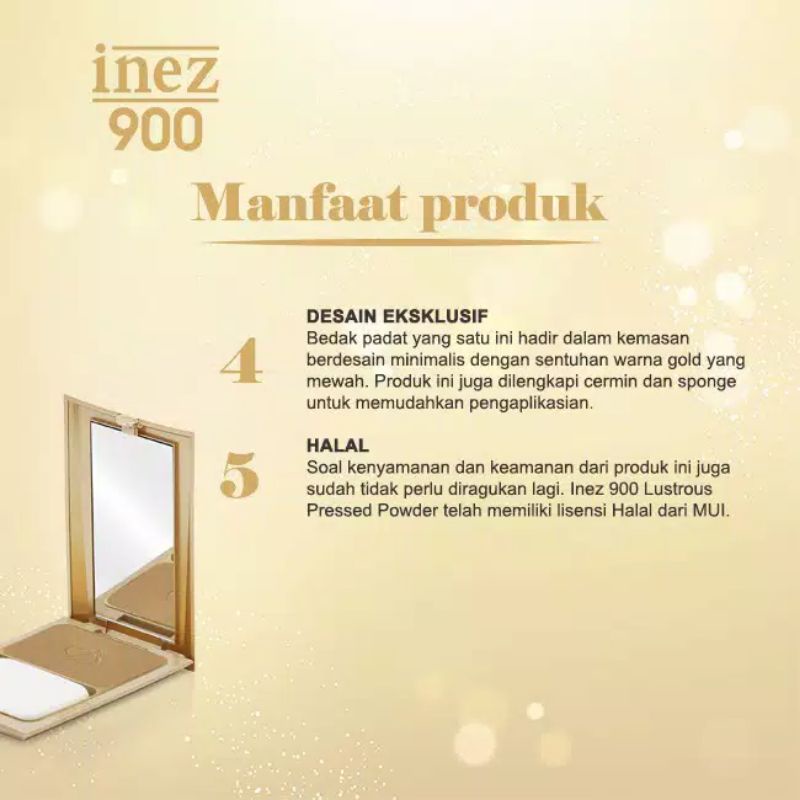 INEZ 900 Lustrous Pressed Powder / Bedak Padat