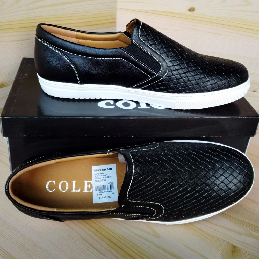 Sepatu Kulit Pria COLE C6391BK SlipOn Formal Premium Original Matahari