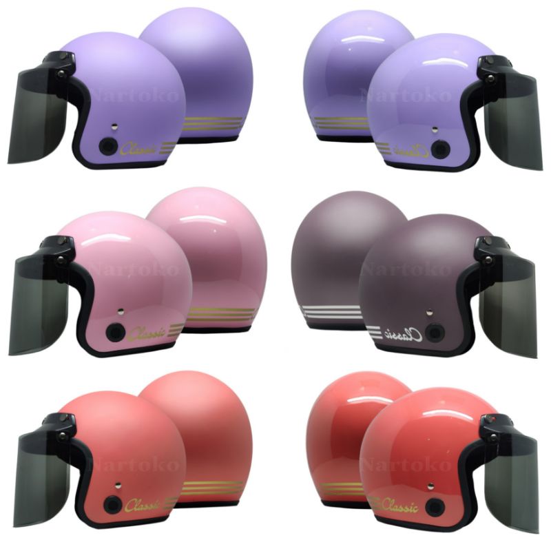 Helm Bogo Classic Helm Bogo Wanita Helm Retro SNI