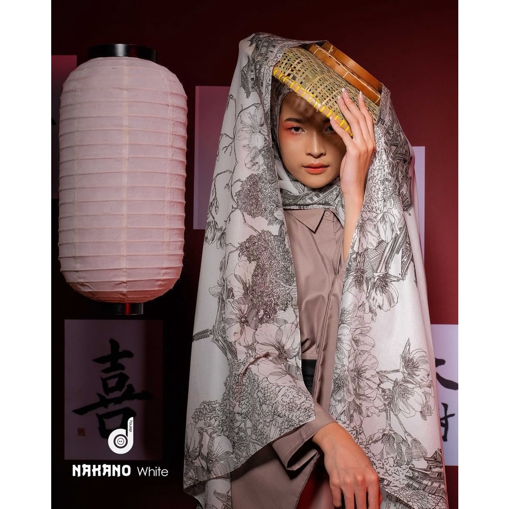 Kerudung Deenay Nakano Series Ori / Jilbab Segi Empat Voal Motif Hijab Printing Ultrafine