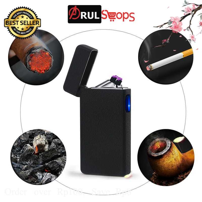 LCFUN Korek Api Elektrik Double Plasma Arc USB Lighter F130015