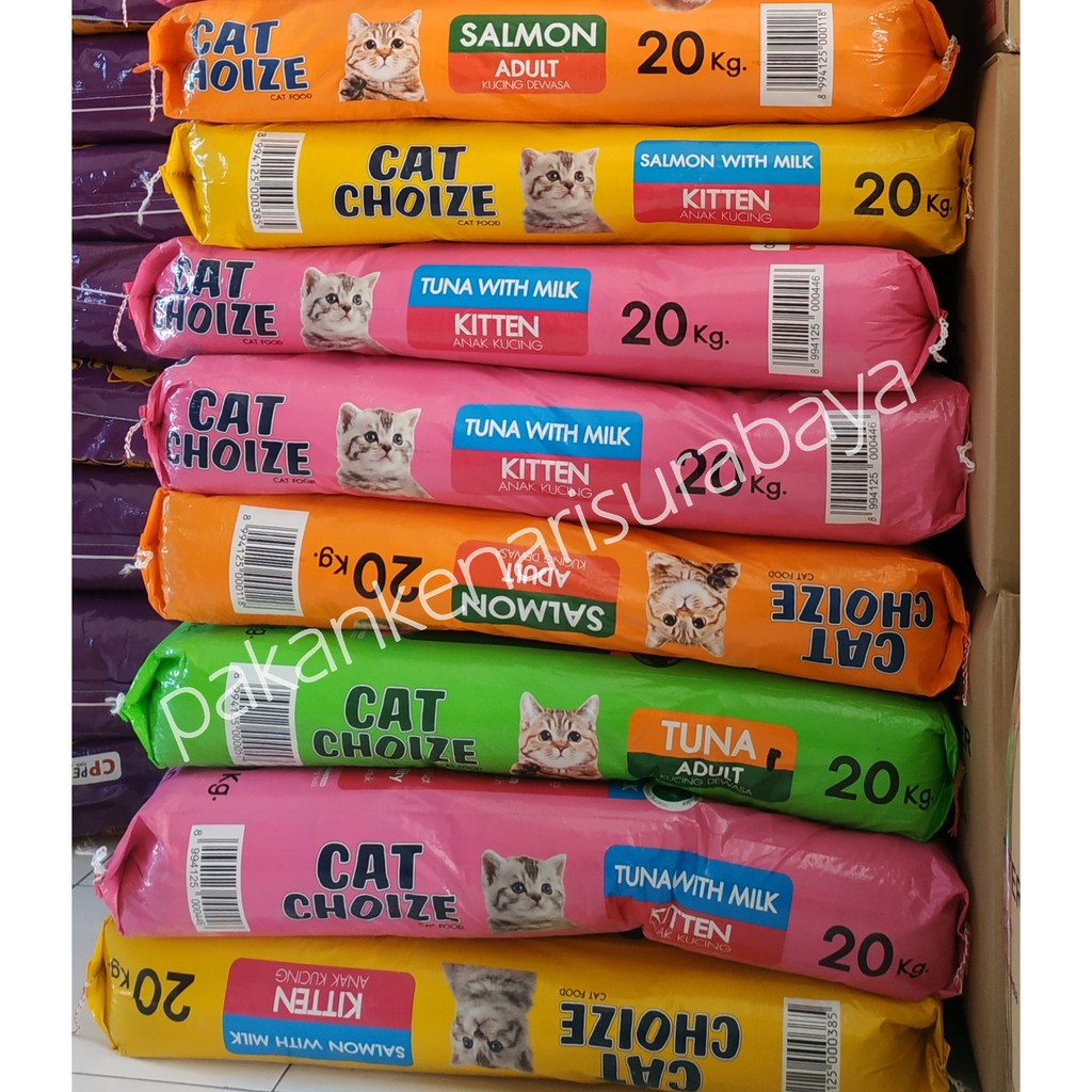 GOSEND - Cat Choize 20 Kg ADULT / KITTEN Rasa Tuna dan Salmon 1 Karung Sak