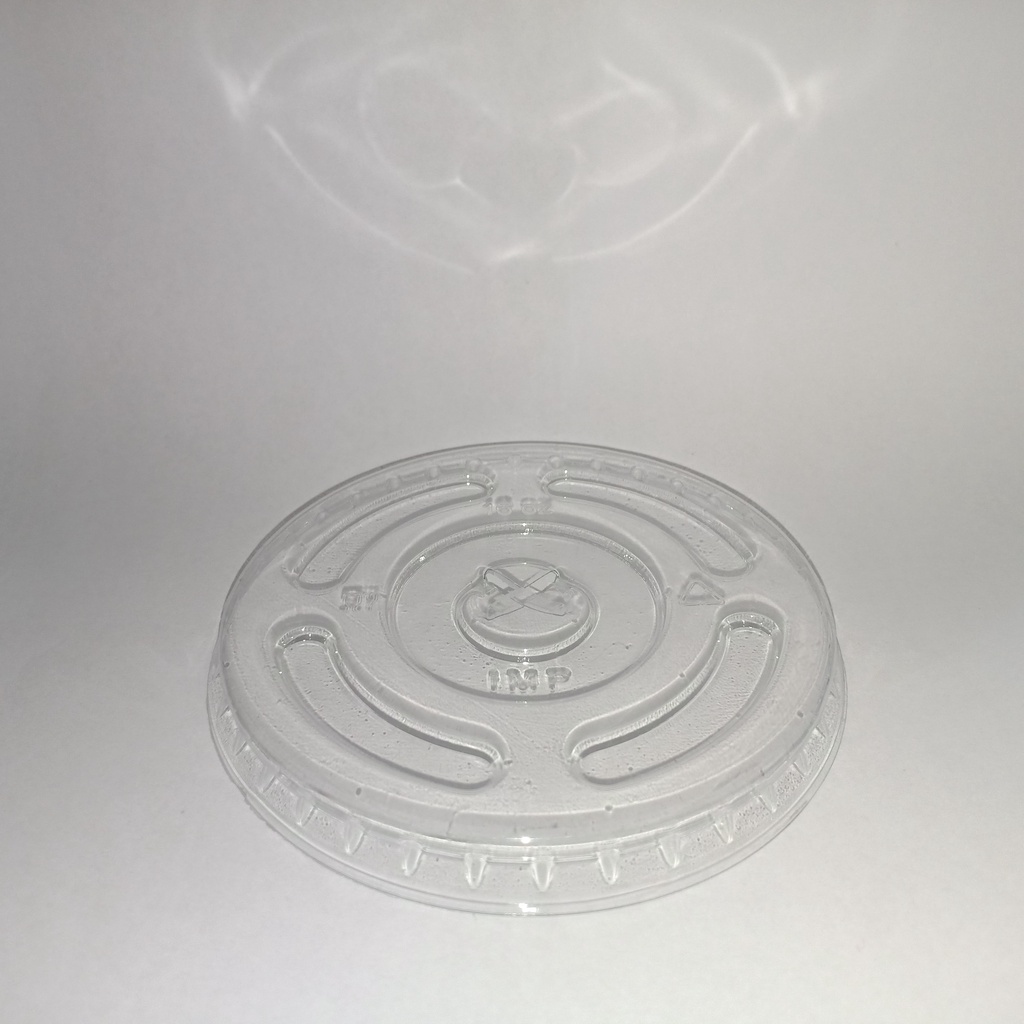 ( 50 ) Lid Penutup Datar Bening Paper Cold Cup   16 oz generik / motif mp