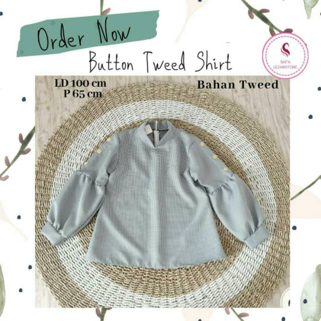 BUTTON TWEED