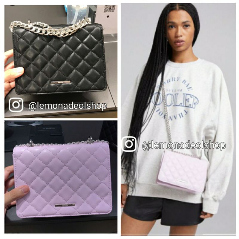 Bershka Quilted Clutch Bag With Chain