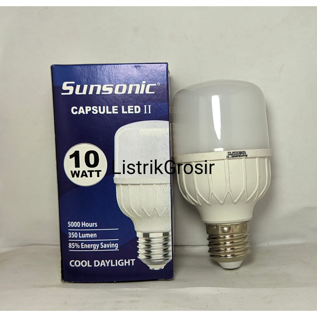 Sunsonic Lampu Bohlam Led Kapsul Capsule Tabung 10w 10 Watt Sunsonic