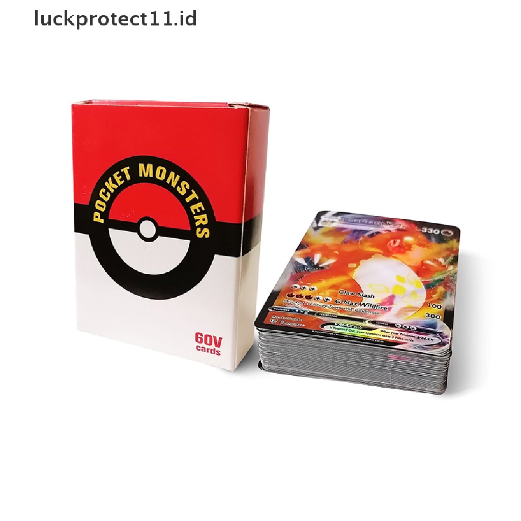 100pcs Kartu Pokemon Vmax Berkilau Untuk Bermain Game