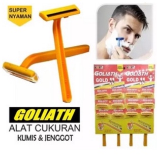 Cukuran Jenggot Murah Voxy GOLIATH Gold Pisau 2 Pisau Cukur Jenggot / Pisau Cukur Kumis Merek GOLIATH