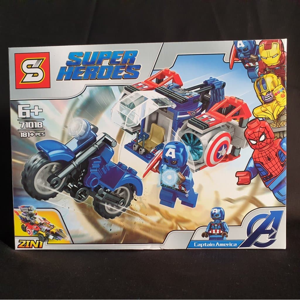 Marvel superhero Thanos vs captain america SY7101 AB. SY 7101 combine