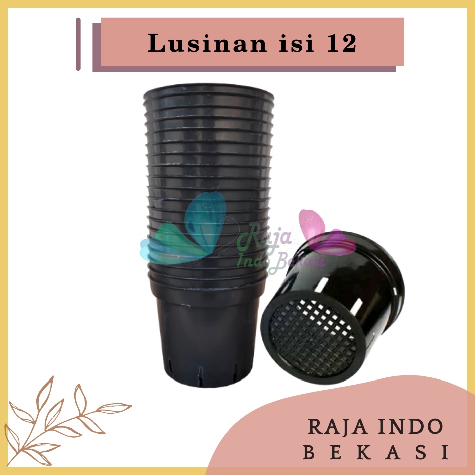 LUSINAN Pot Anggrek 17 Hitam Isi 12 Pcs TERMURAH GROSIR Pot Anggrek Lusinan Hitam Murah Termurah