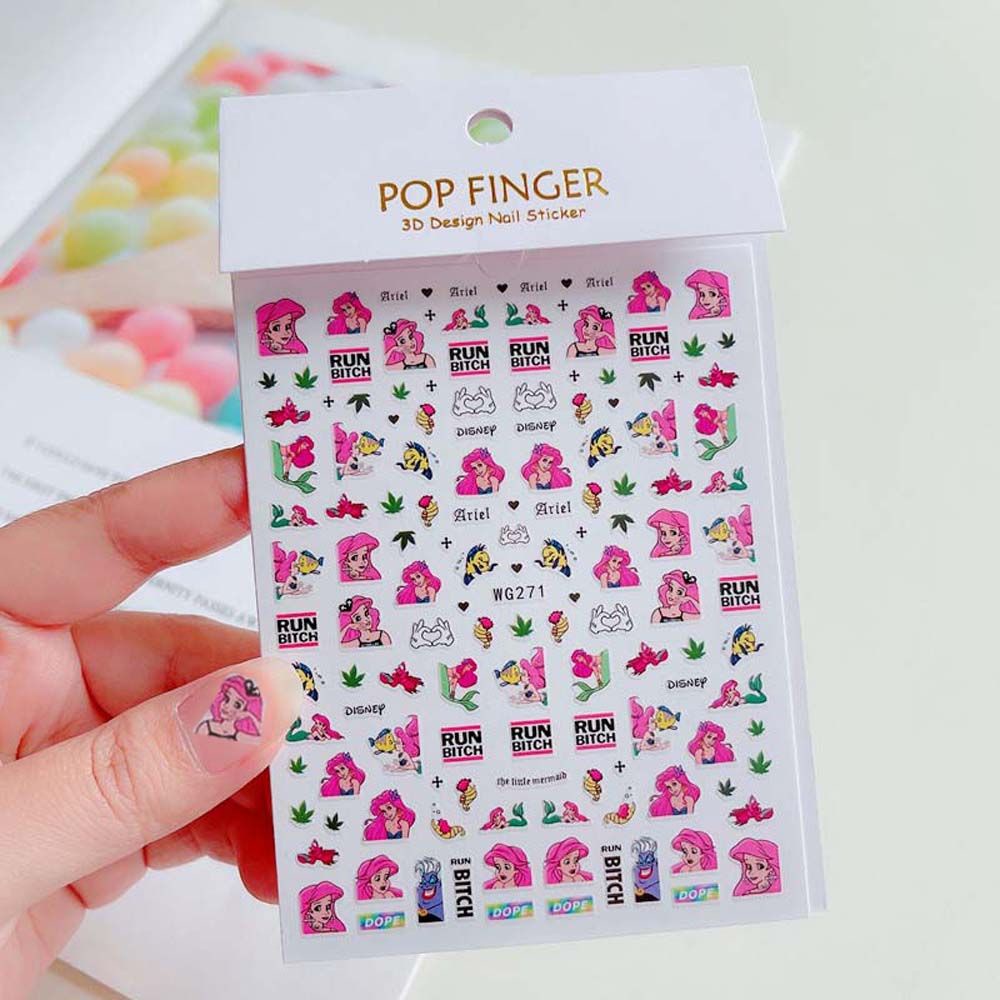 Mxbeauty Stiker Kuku Motif Kartun Anime Sophia Anna Untuk Dekorasi Nail Art / Manicure Diy