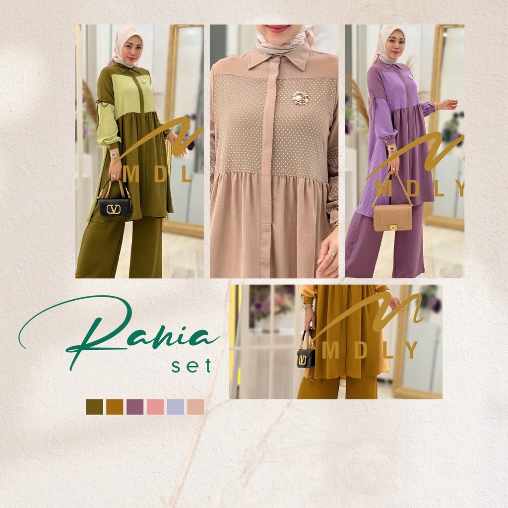 Fashion Muslim Terbaru Baju Setelan Wanita Setcel Muslimah Daily Set One Set Casual Mdly Gold Wudhu 