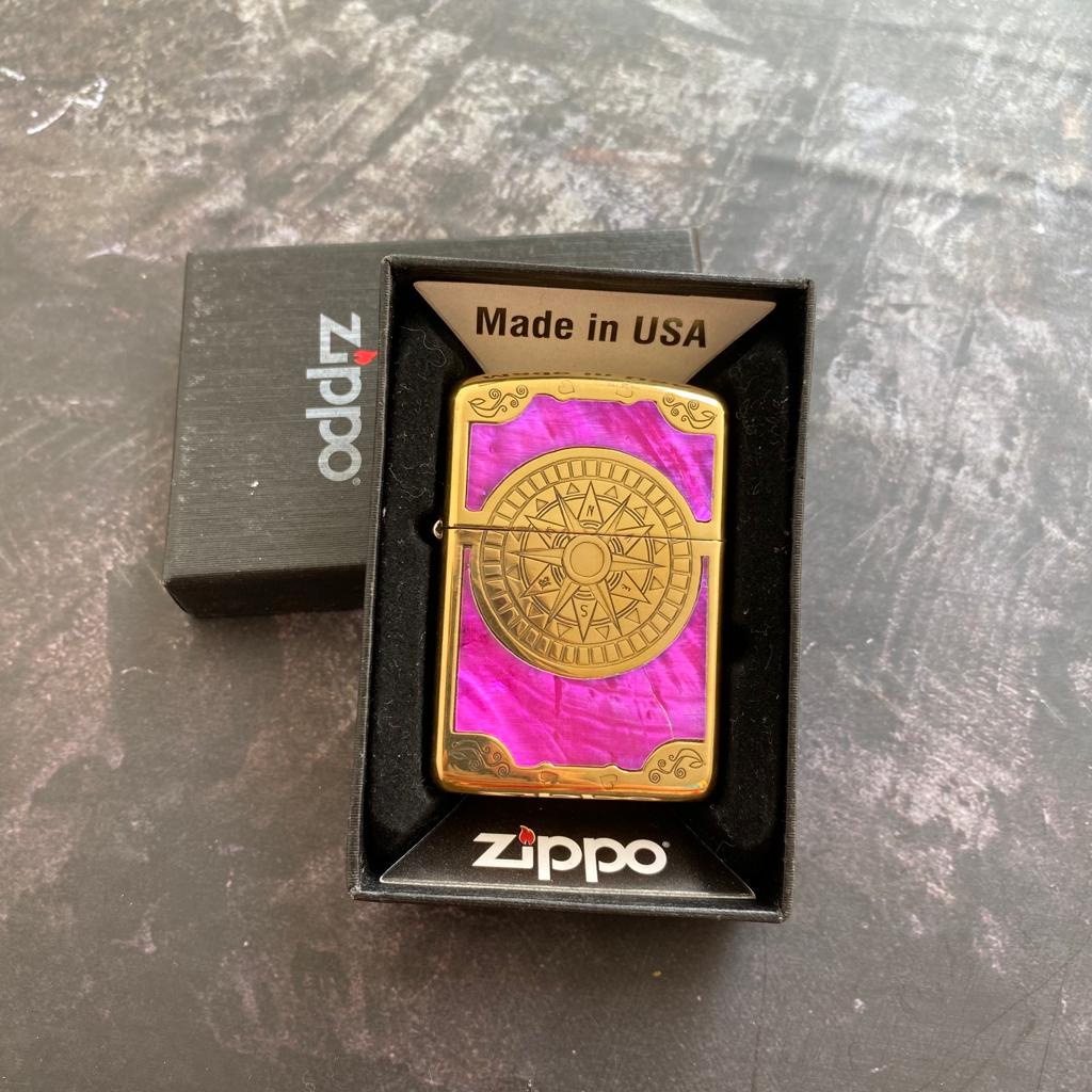 Korek Api ZIPPO Gold Premium Model Compass Unik