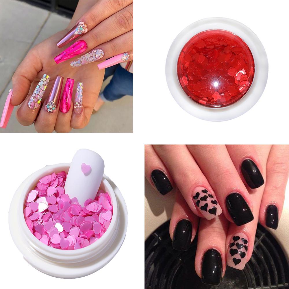 Needway Nail Art Sequin Shiny Flakes Colorful Spangles DIY Dekorasi Nail Art